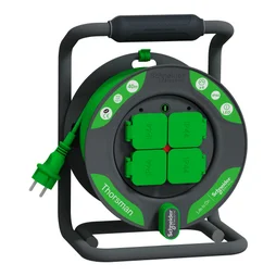 Enrouleur de câble électrique 40m - H05VVF - 3G 1,5mm², SCHNEIDER ELECTRIC
