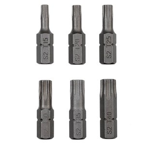 Lot de 6 embouts de vissage 25 mm DEXTER T15/20/25/30/35/40