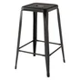 Tabouret Factory, noir mat H.66 cm
