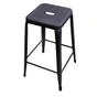Tabouret Factory, noir mat H.66 cm