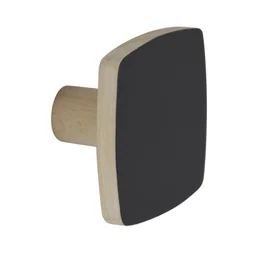 Tête de portemanteau INSPIRE Modulo, à visser, bois, noir