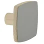 Tête de portemanteau Modulo, carré, à visser, bois, gris