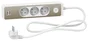 Multiprise filaire 3 prises + 2 usb 1.5m, SCHNEIDER ELECTRIC, blanc / bronze