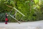 Echafaudage aluminium Jardin avec roue HAILO hauteur de travail 4 m