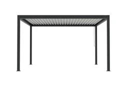 Pergola autoportante Caleta, aluminium gris anthracite, 12 m²