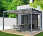 Pergola autoportante Caleta, aluminium gris anthracite, 12 m²