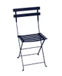 Chaise de jardin en acier Bistro bleu abysse