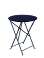 Table de jardin FERMOB Bistro rond bleu abysse, 2 personnes
