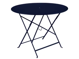 Table de jardin FERMOB Bistro rond bleu abysse, 4 personnes