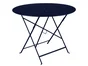 Table de jardin FERMOB Bistro rond bleu abysse, 4 personnes