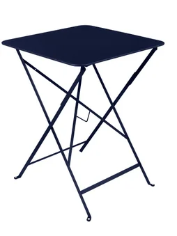Table de jardin FERMOB Bistro carré bleu abysse, 2 personnes