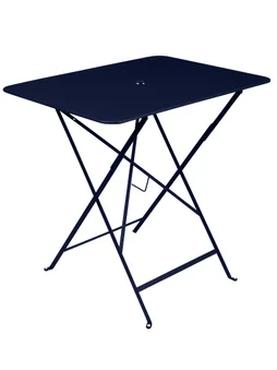 Table de jardin FERMOB Bistro rectangulaire bleu abysse, 4 personnes