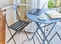 Table de jardin FERMOB Bistro rectangulaire bleu abysse, 4 personnes