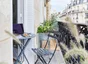 Table de jardin FERMOB Bistro rectangulaire bleu abysse, 4 personnes