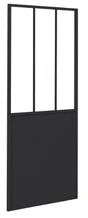 Paroi de douche a l'italienne fixe murale verre, l.80 cm, Ep.5 mm noir Artelo