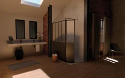 Paroi de douche italienne Artel, Ep.5mm, largeur 90 cm, H200 VT/NR