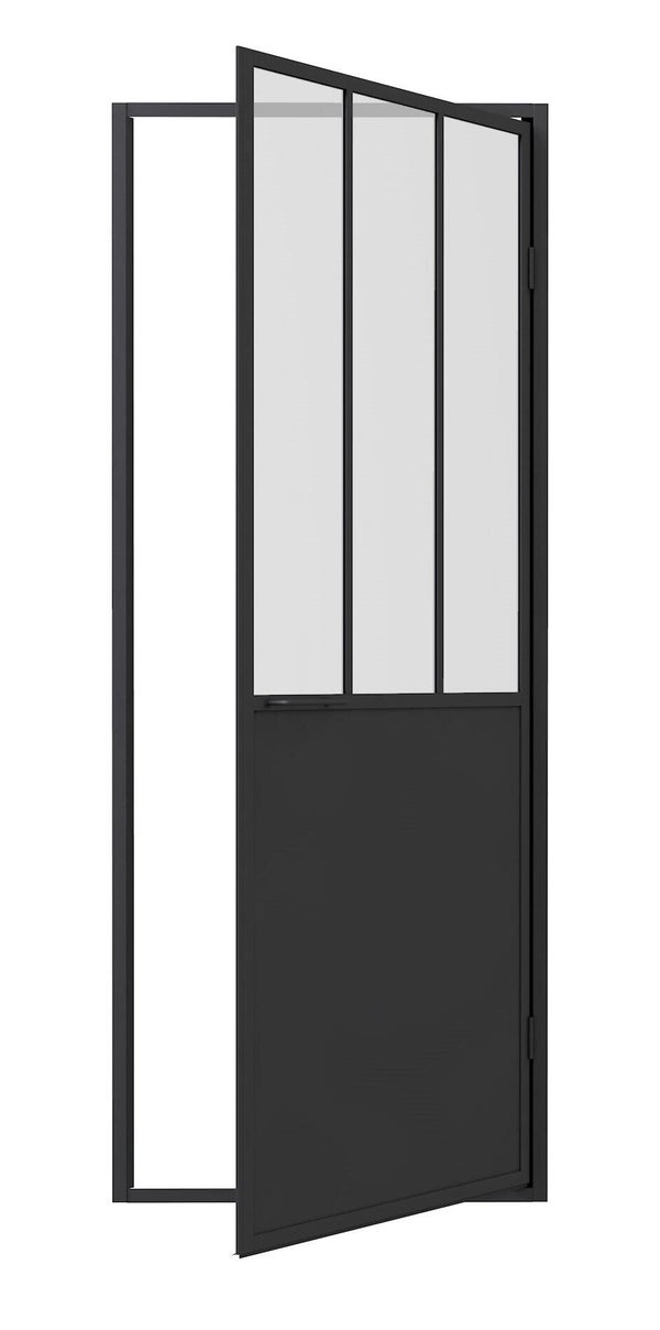 Porte de douche pivotante Atelo, ep.5mm, l.90 cm, H.200 mm, VT/noir