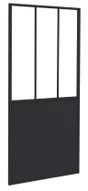 Paroi de douche a l'italienne fixe murale verre, l.100 cm, Ep.5 mm noir Artelo