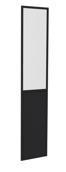 Deflecteur verre transparent, l.40 cm, Ep.5 mm noir Artelo