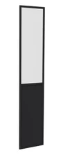 Deflecteur verre transparent, l.40 cm, Ep.5 mm noir Artelo