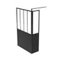 Deflecteur verre transparent, l.40 cm, Ep.5 mm noir Artelo