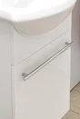 Meuble simple vasque l.42 x H.60 x P.25 cm, imitation bouleau, Aroa