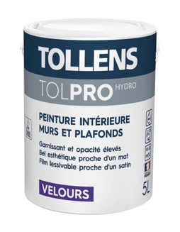 Peinture mur / plafond TOLLENS Tolpro hydro blanc velours, 5 l