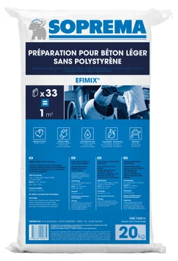 Melange pour Beton Leger Efimix a base de perlite SOPREMA®, Sac leger 20 kg