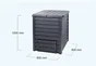 Composteur GARANTIA 626050_compost thermo wood 600l gris