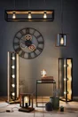 Horloge metal Engrenage noir Diam.70 cm