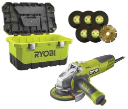 Meuleuse d'angle filaire 125mm RYOBI RAG1010-125TA6, 1010 W