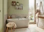 Baignoire semi-îlot l.75 x L.170 cm, blanc Ilova, BALNEO
