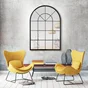 Miroir rectangulaire fenêtre DEMEURE, l.93 x H.135 cm, noir
