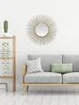 Miroir rond soleil, diam. 50 cm, or