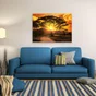 Toile imprimée Soleil coucher, CEANOTHE l.140 x H.100 cm