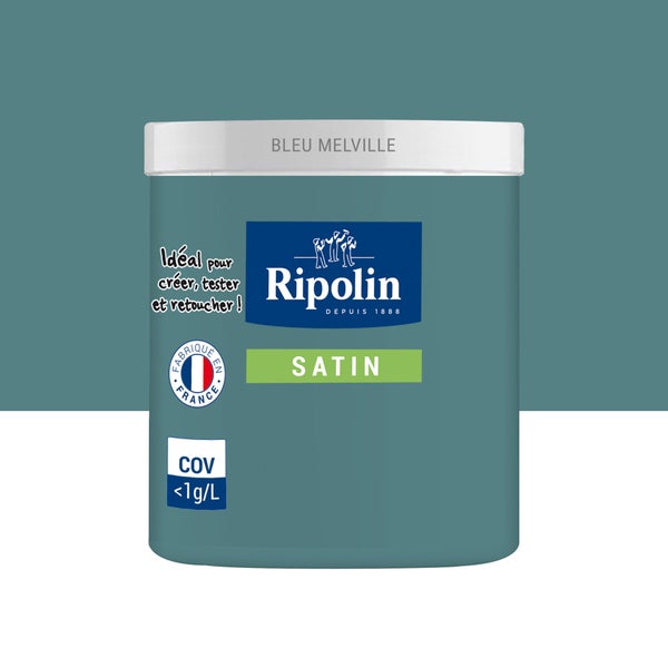Testeur peinture bleu melville satine RIPOLIN 75 ml