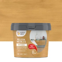 Peinture pour meuble Relook MAISON DECO effet bois vintage mat 0.375 L