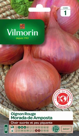 Graines de potager oignon rouge morada de amposta VILMORIN 5 g