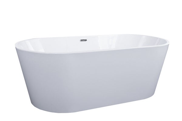 Baignoire îlot l.80 x L.180 cm, blanc Anna, BALNEO