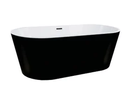 Baignoire îlot l.75 x L.160 cm, noir Anna, BALNEO