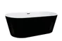 Baignoire îlot l.75 x L.160 cm, noir Anna, BALNEO