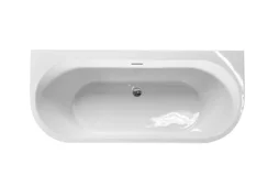 Baignoire semi-îlot l.75 x L.150 cm, blanc Ilova, BALNEO