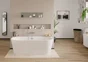 Baignoire semi-îlot l.75 x L.150 cm, blanc Ilova, BALNEO