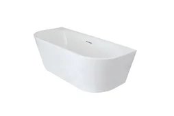 Baignoire semi-îlot l.75 x L.160 cm, blanc Ilova, BALNEO