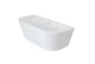 Baignoire semi-îlot l.75 x L.160 cm, blanc Ilova, BALNEO