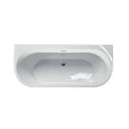 Baignoire semi-îlot l.75 x L.150 cm, noir Ilova, BALNEO