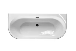 Baignoire semi-îlot l.75 x L.170 cm, noir Ilova, BALNEO