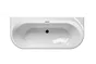 Baignoire semi-îlot l.75 x L.170 cm, noir Ilova, BALNEO