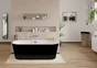 Baignoire semi-îlot l.80 x L.180 cm, noir Ilova, BALNEO