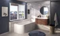 Baignoire semi-îlot l.75 x L.160 cm, blanc Sophia version droite, BALNEO